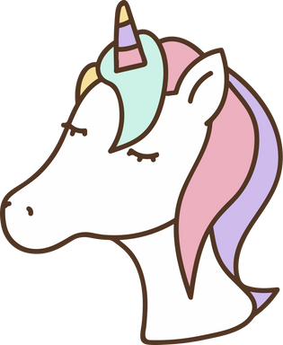 Cute Unicorn Icon  